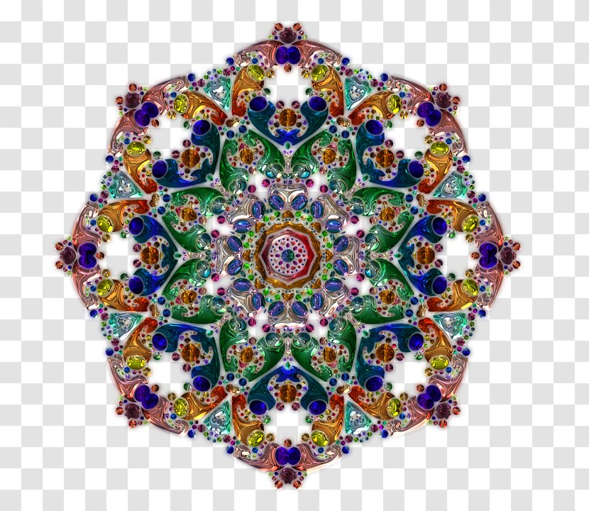 Mandala Drawing Doodle Illustration - Coloring Book - Colorful Glass Transparent PNG