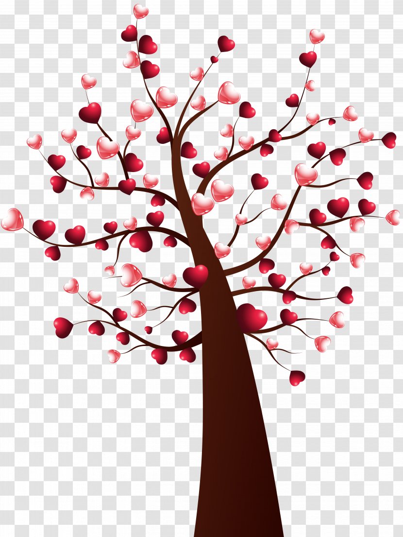 Tree Heart Valentine's Day Clip Art - Love Transparent PNG