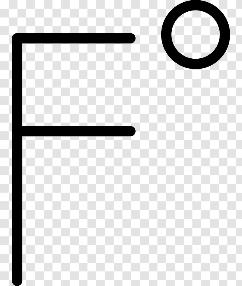 Degree Symbol Fahrenheit - Black And White Transparent PNG