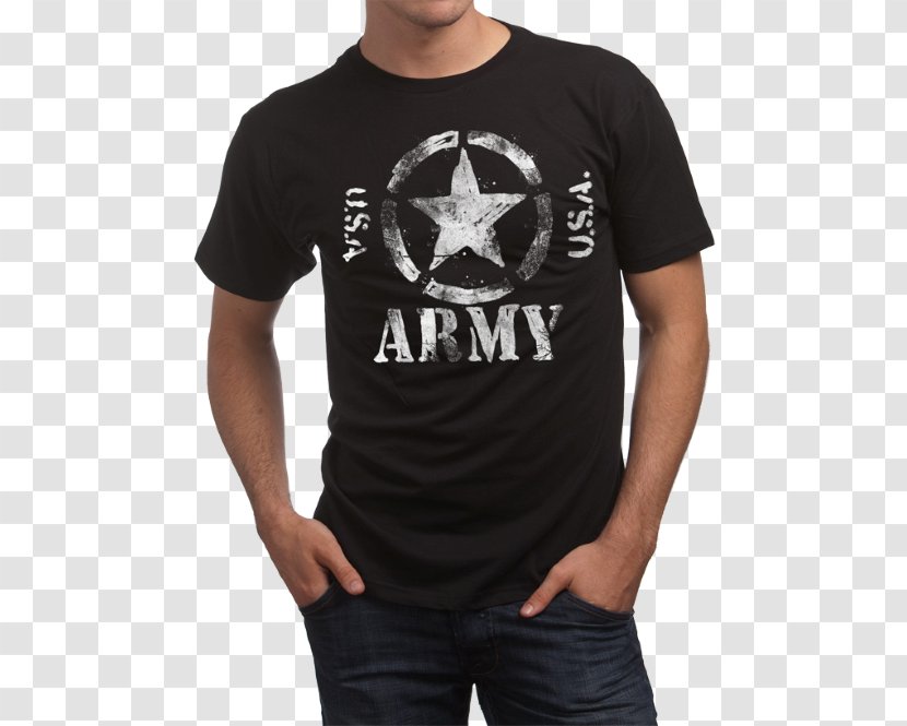 T-shirt Sleeve Clothing Neckline - T Shirt - Army Star Transparent PNG