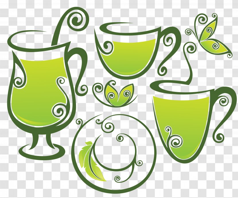 Green Tea Drink Cup - Time Transparent PNG