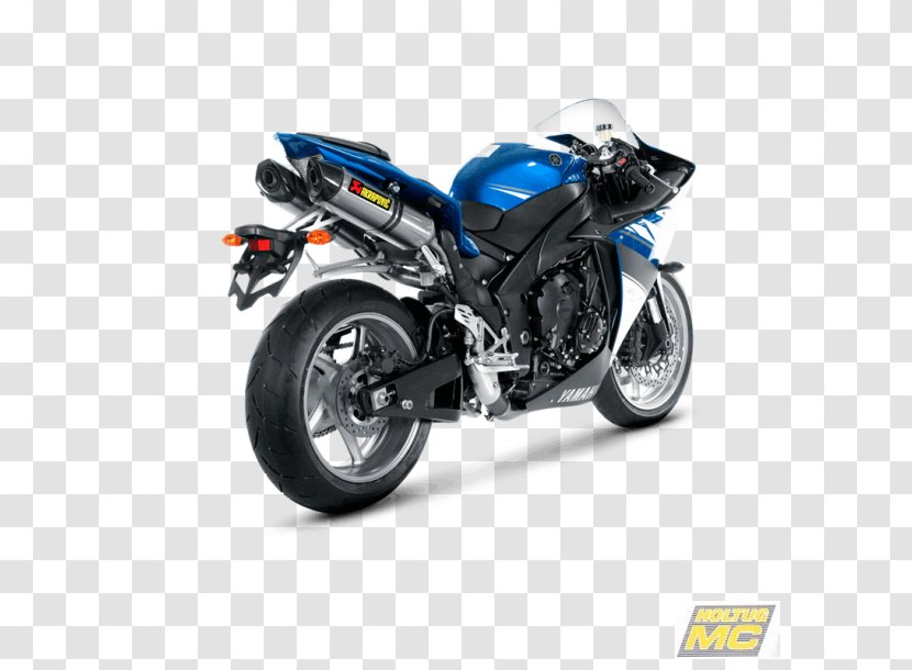 Exhaust System Yamaha YZF-R1 Akrapovič Motorcycle Muffler - Wheel Transparent PNG