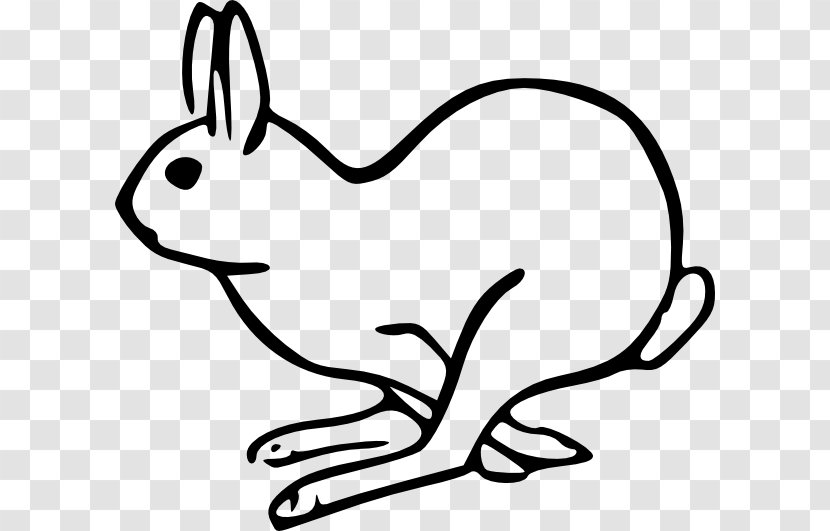 European Hare Rabbit Clip Art - Silhouette - Hopped Cliparts Transparent PNG