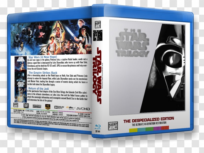 Blu-ray Disc Harmy's Despecialized Edition Product Bukalapak Star Wars - Label - CoversStar Blu Ray Transparent PNG