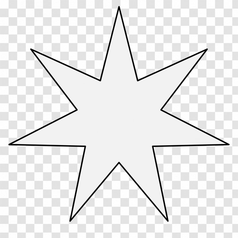 Heptagram Symbol Line Blue Star Wicca - White Transparent PNG