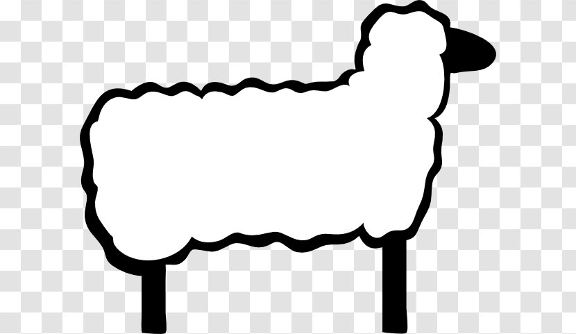 Black Sheep Wool Clip Art - Rectangle - Cartoon Clipart Transparent PNG
