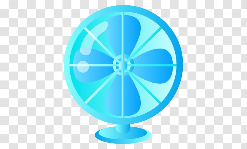 Fan - Blue - Vector Transparent PNG