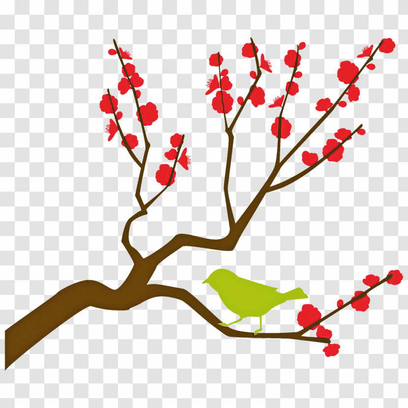 Plum Branch Plum Winter Flower Transparent PNG