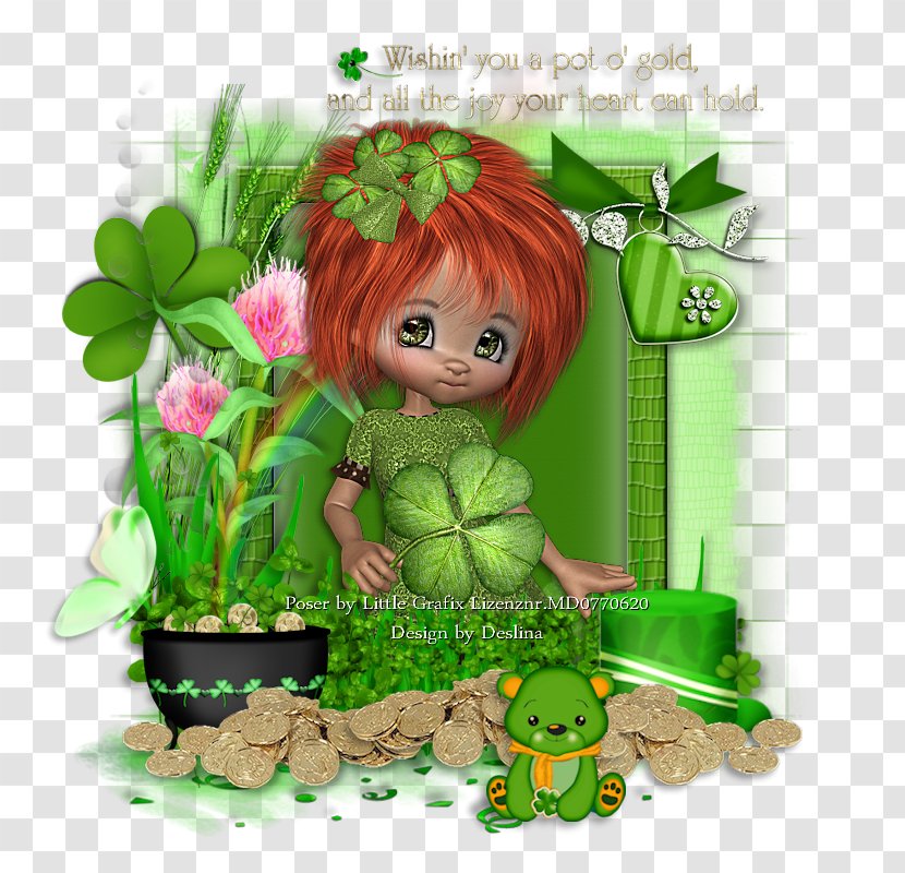 Cartoon Doll Flowering Plant Leaf - Tree - Ins Transparent PNG
