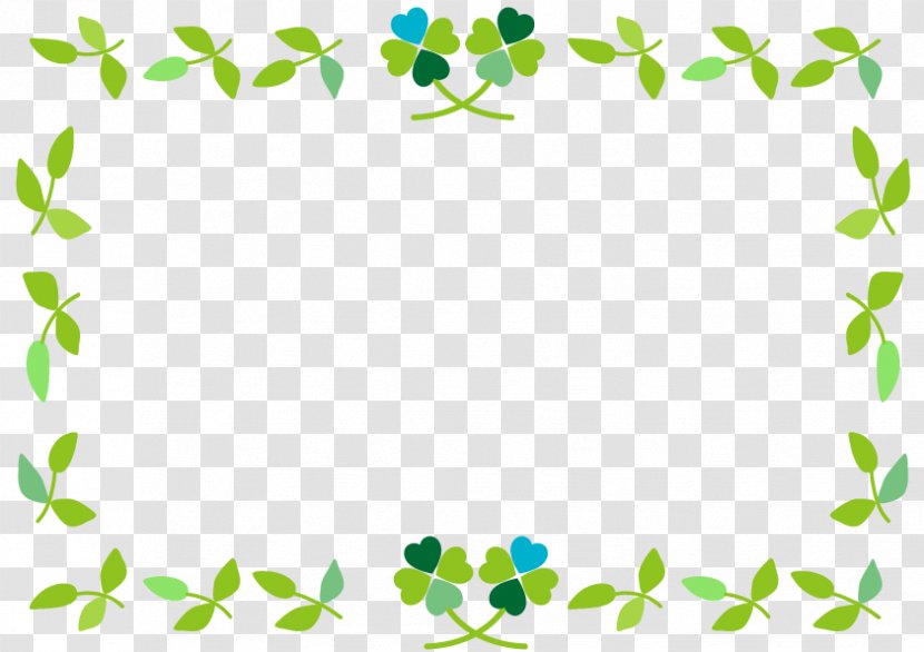 Clover And Leaf Frame. - Organism - Flower Transparent PNG