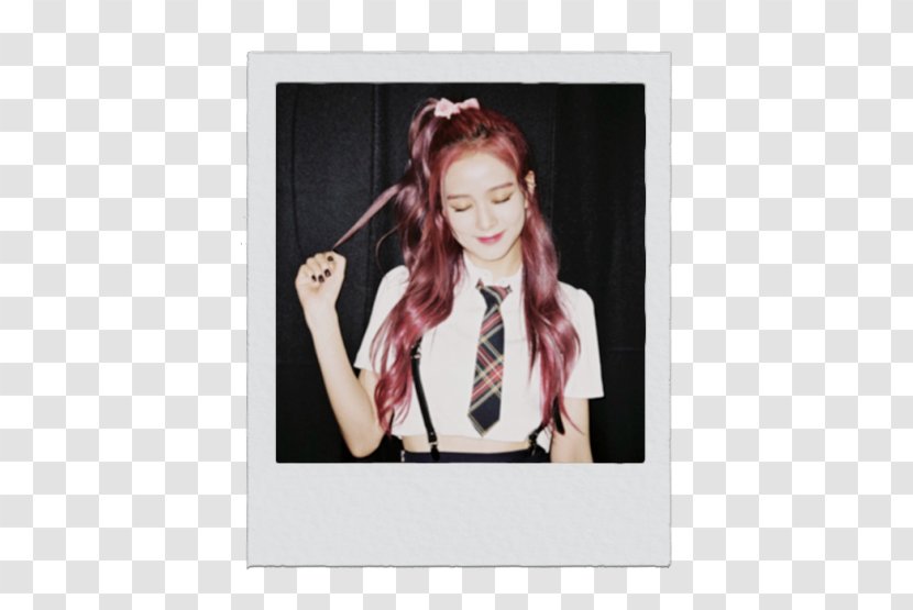 Jisoo BLACKPINK K-pop YG Entertainment Square Two - Long Hair - Polaroid Transparent PNG