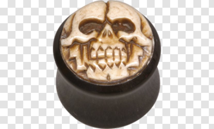 Plug Body Piercing Ear Ceramic Skull - Bone - Lucky 13 Tattooing Transparent PNG