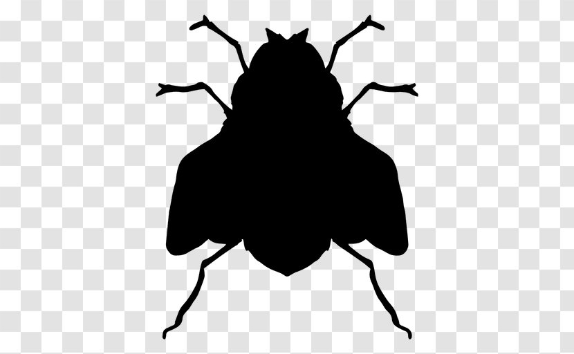 Fly Silhouette Insect Clip Art - Black Transparent PNG