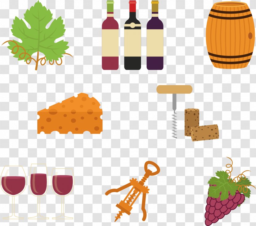 Red Wine Euclidean Vector - Drawing - Hand-painted Transparent PNG