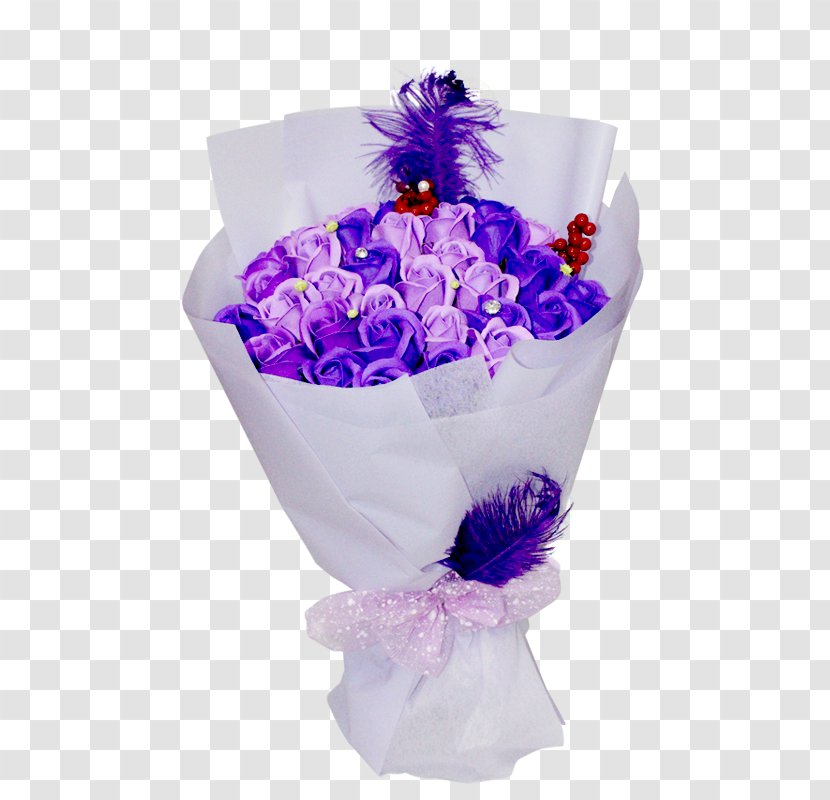 Rose Floral Design Flower Bouquet Cut Flowers Vase - Purple Soap Transparent PNG