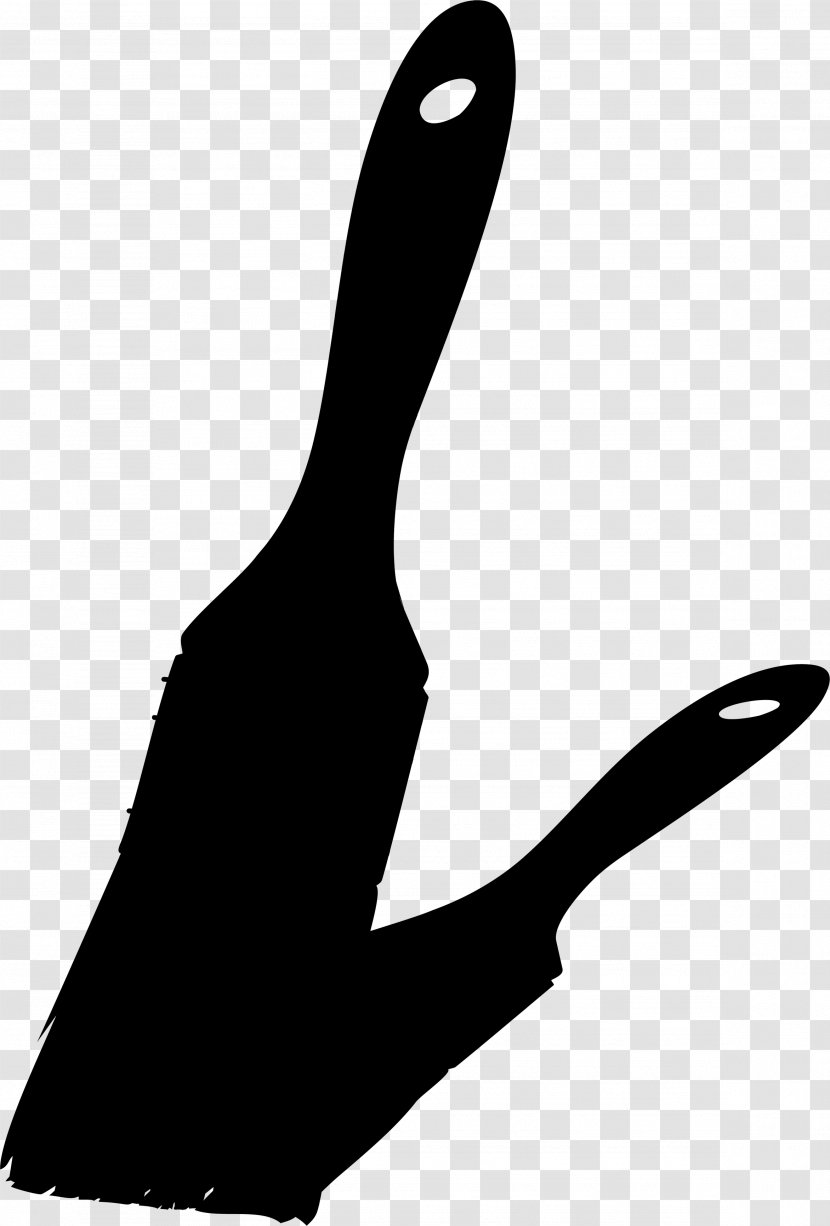Clip Art Finger Line Silhouette Black M - Blackandwhite Transparent PNG