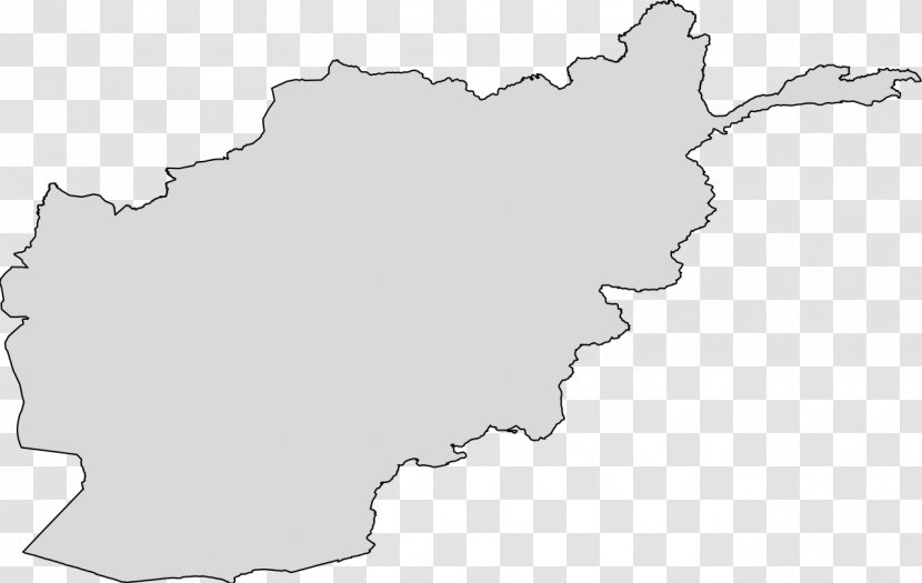 Afghanistan Map Black And White Tree - Cliparts Transparent PNG