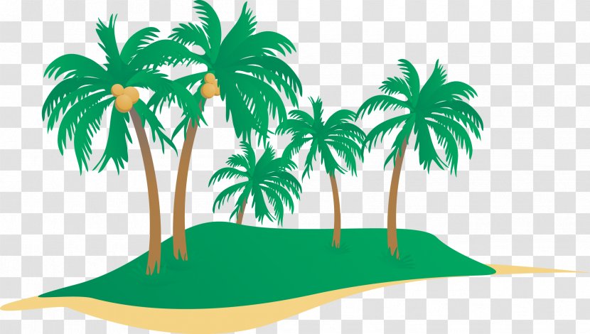 Beach Seaside Resort Clip Art - Palm Tree - Coconut Vector Transparent PNG
