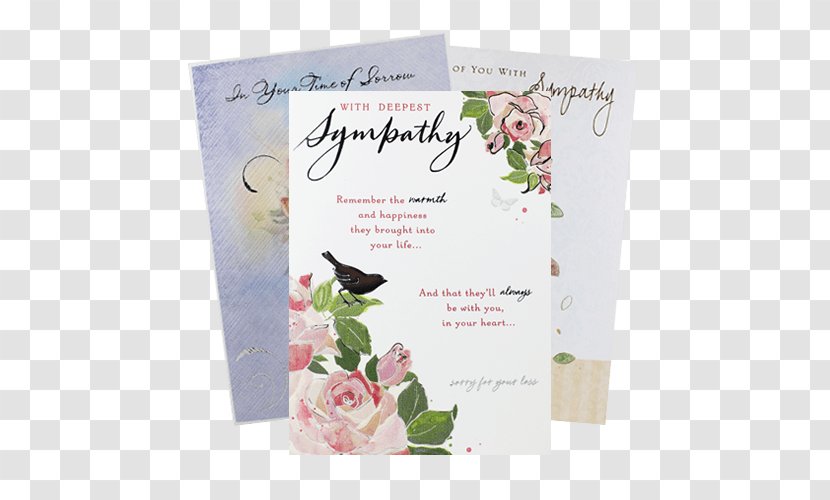 Floral Design Wedding Invitation Greeting & Note Cards - Sympathy Card Transparent PNG