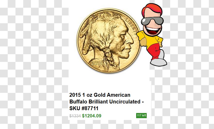 American Buffalo Gold Coin Bullion - Silver Transparent PNG