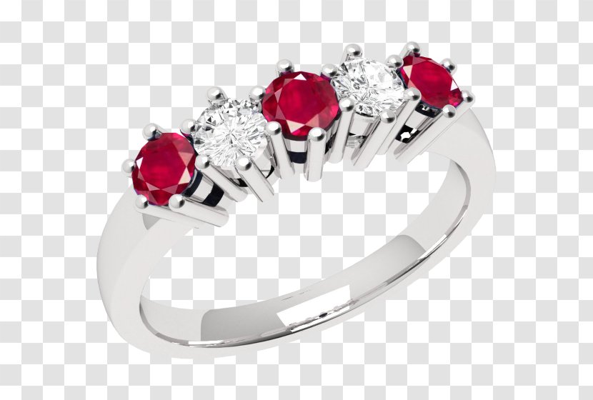 Ring Diamond Emerald Brilliant Ruby - Sapphire - Rings Transparent PNG