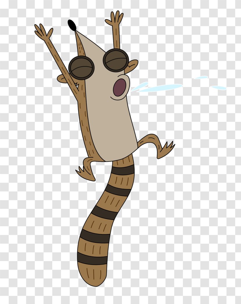 Rigby Mordecai Giraffe Drawing - Tail Transparent PNG