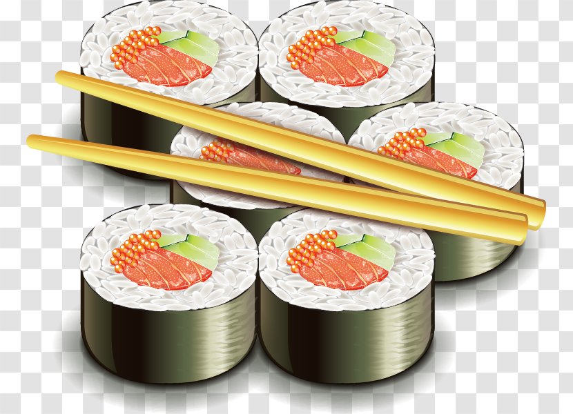 Sushi Japanese Cuisine Onigiri Seafood Transparent PNG