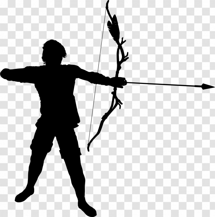 Archery Silhouette - Arm - Bow And Arrow Transparent PNG