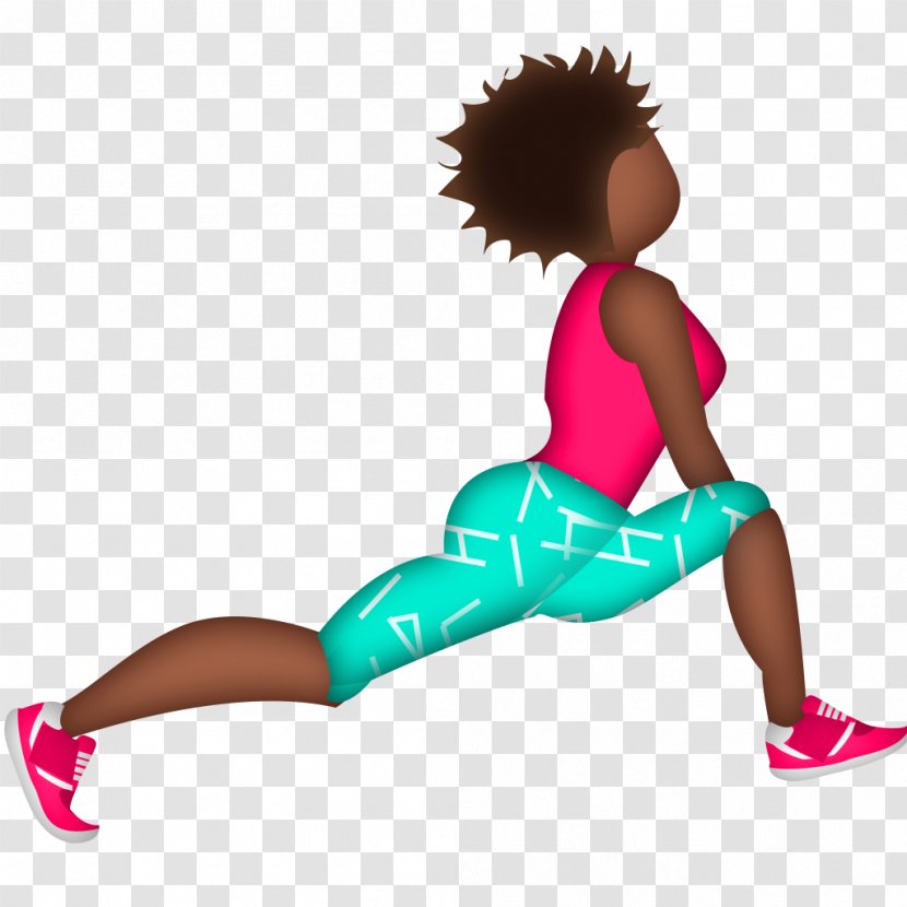 Afro Runner Running Emoji IPhone Physical Exercise - Flower Transparent PNG