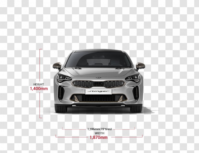 2018 Kia Stinger Mid-size Car Motors Bumper - Door Transparent PNG