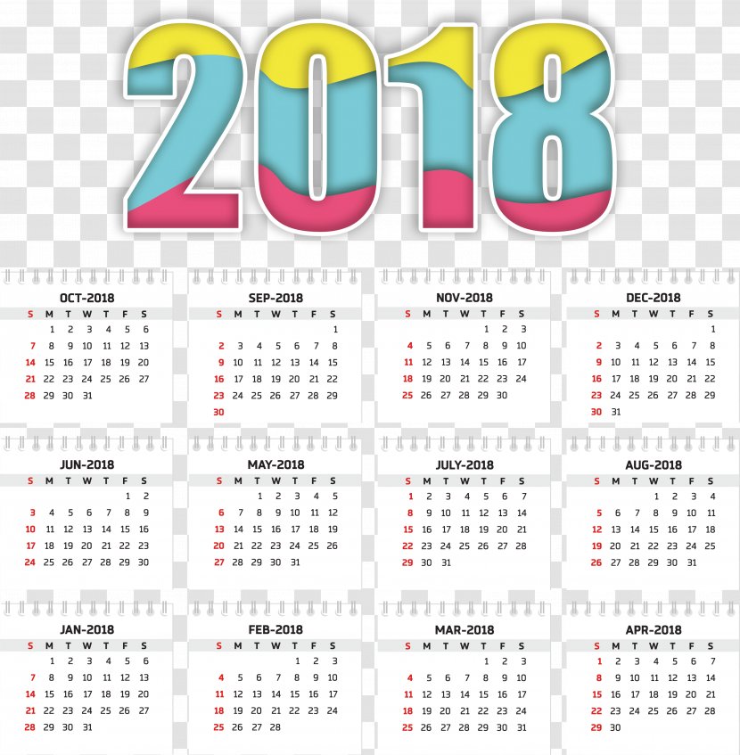 Tropicana Laughlin Gregorian Calendar Year - Diary - A Colorful Template Transparent PNG
