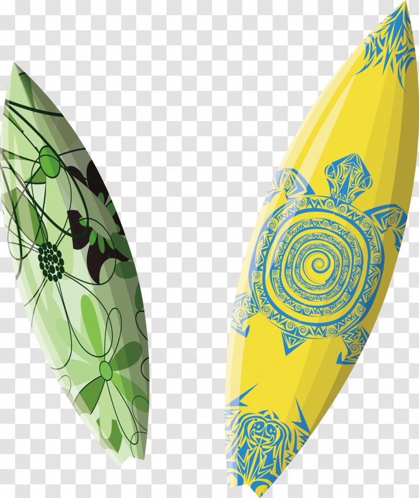 Surfboard Illustration - Leaf - Riding Tools Transparent PNG