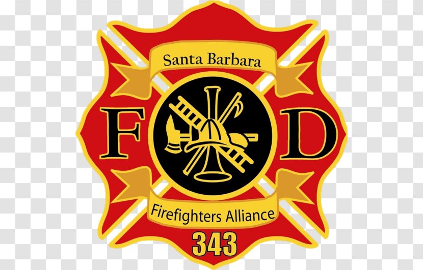 Santa Barbara City Firefighters Association Fire Department First Responder - Badge - Firefighter Transparent PNG