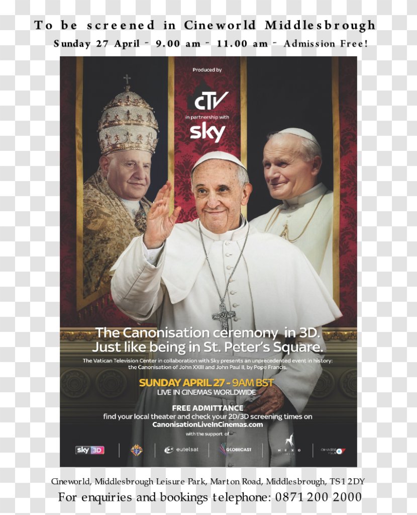 Pope Blu-ray Disc Photo Caption 3D Film Saint - 3d - Canonization Of John Xxiii And Paul Transparent PNG