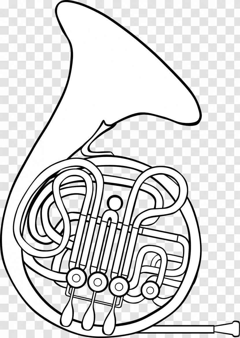 French Horns Coloring Book Tuba Drawing - Heart - Rita Ora Transparent PNG