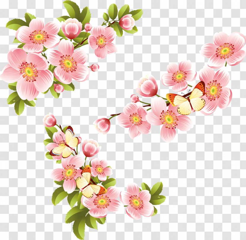 Paper Flower Drawing Embroidery Color - Pink Transparent PNG