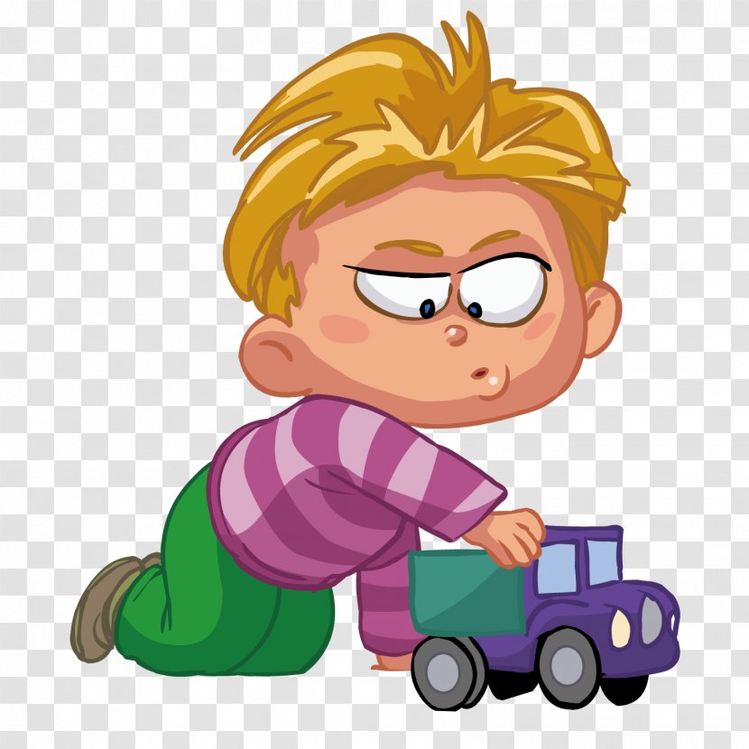 Toy Child Illustration - Smile - Play The Car Boy Transparent PNG