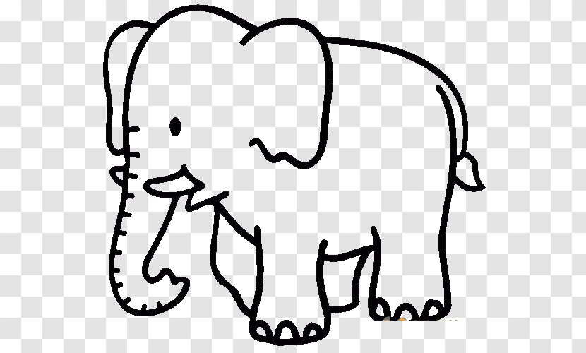 African Elephant Coloring Book Child Clip Art - Watercolor Transparent PNG