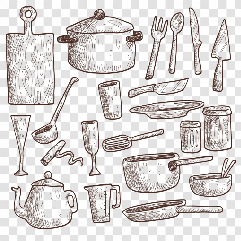 Table Kitchen Utensil Drawing Kitchenware - Coffeemaker - Vector Transparent PNG