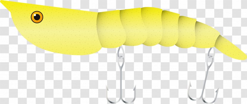 Yellow Angle Font - Hook Shrimp Transparent PNG