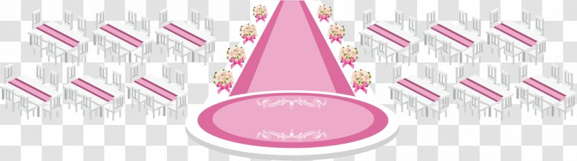 Wedding Reception Stage - Staging - Cute Pink Hat Posters Material Transparent PNG