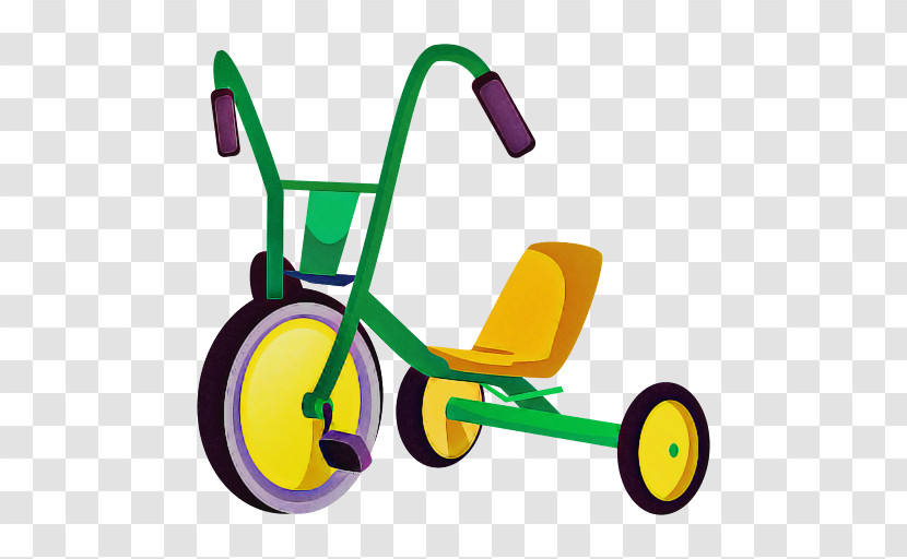 Vehicle Riding Toy Yellow Tricycle Wheel Transparent PNG