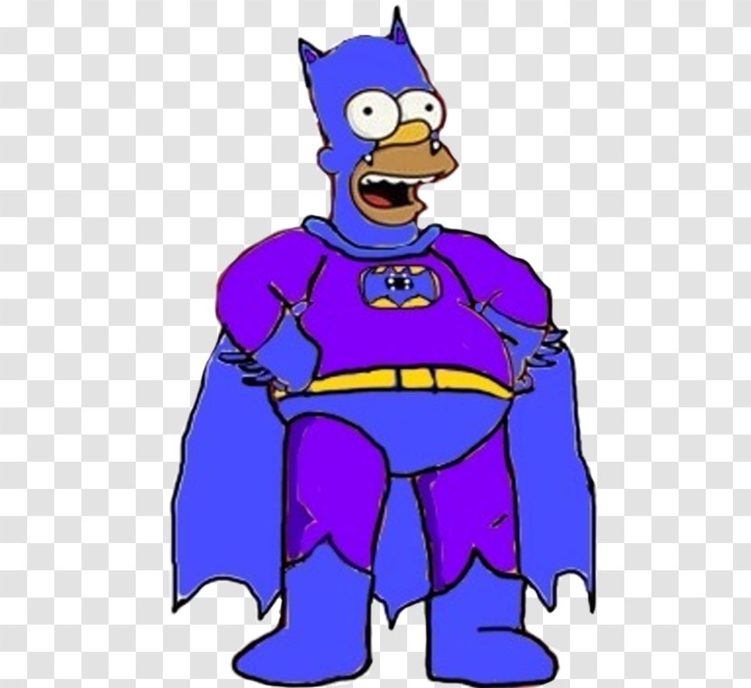 Homer Simpson Batman Superhero Art Character Transparent PNG