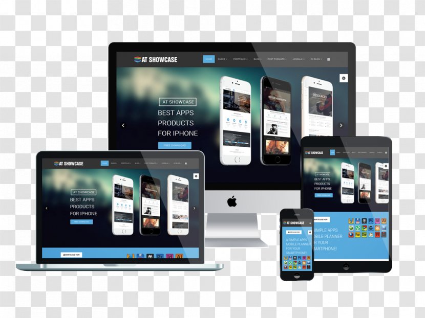 Smartphone Responsive Web Design Template System Joomla - Communication Transparent PNG