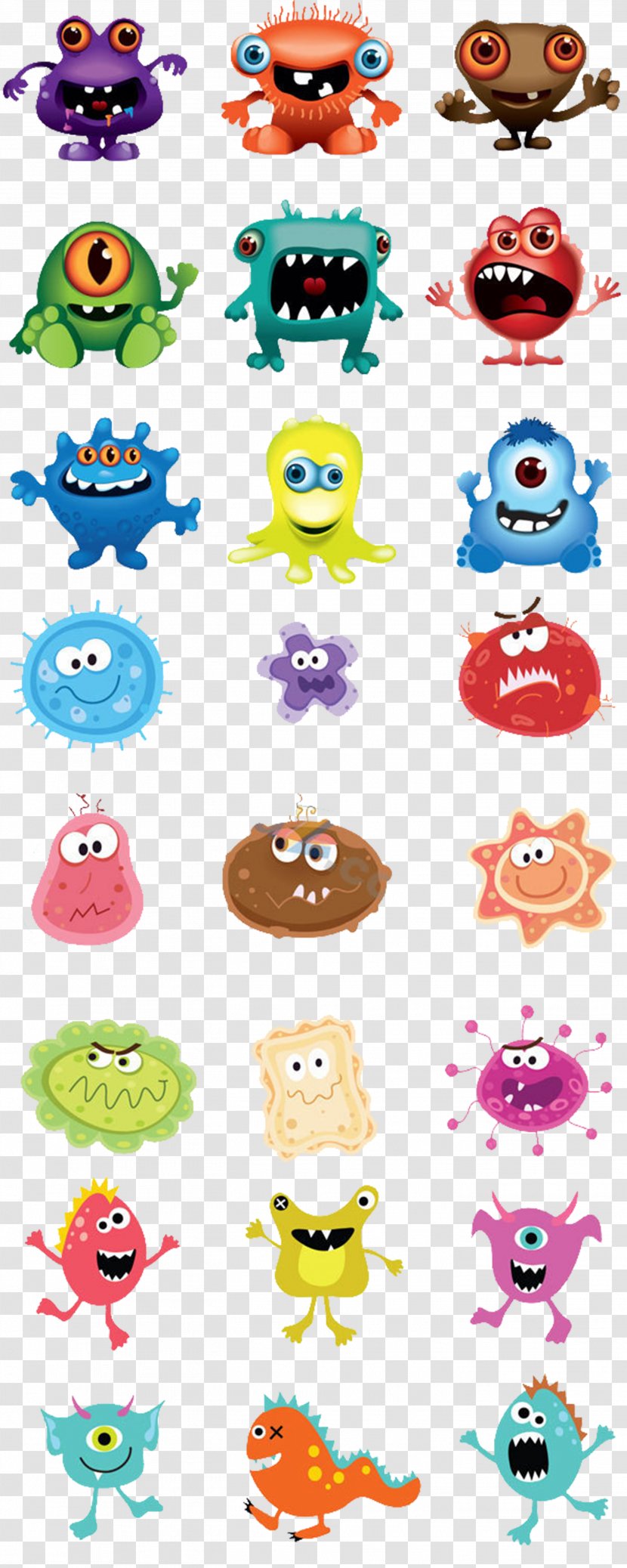 Cookie Monster Cartoon Clip Art - Various Expressions Package Monocular Binocular Little Monsters Transparent PNG