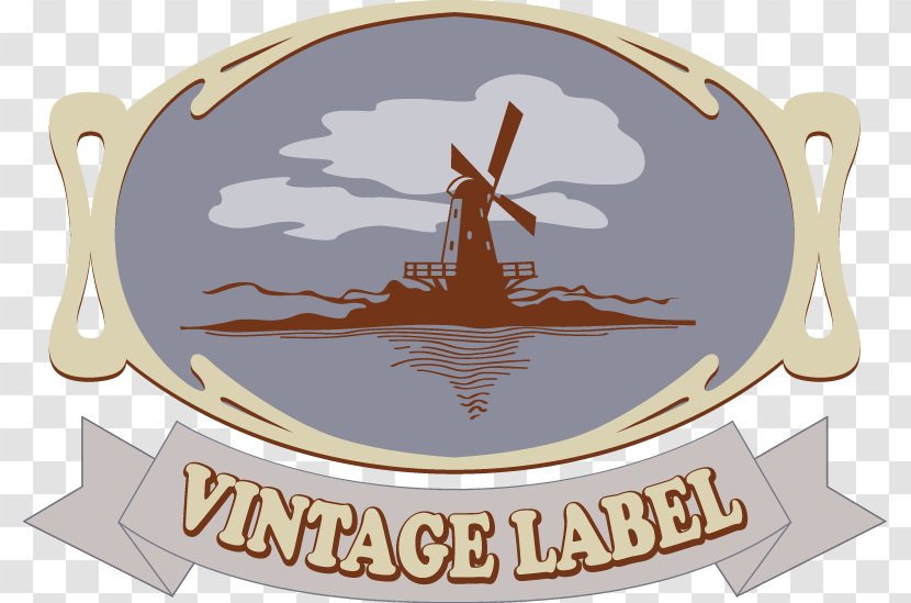 Ellipse - Logo - Painted Beige Oval Windmill Sea Border Transparent PNG