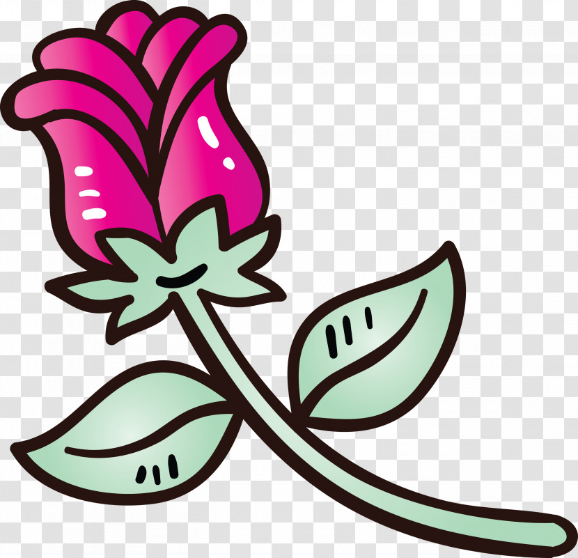 Valentines Day Rose Flower Transparent PNG