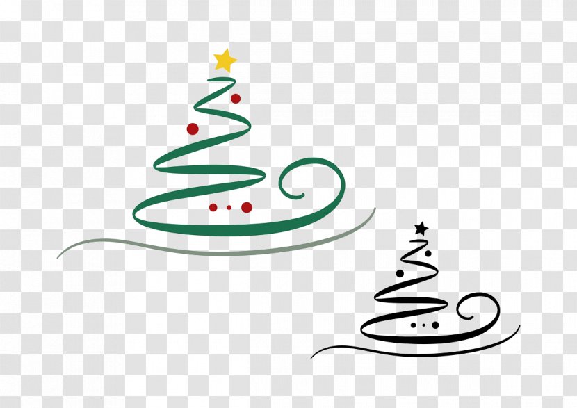 Christmas Tree Clip Art - Hand-painted Transparent PNG
