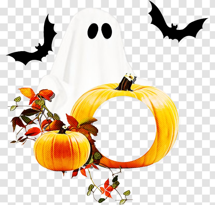 Halloween Ghost Cartoon - Drawing - Plant Yellow Transparent PNG