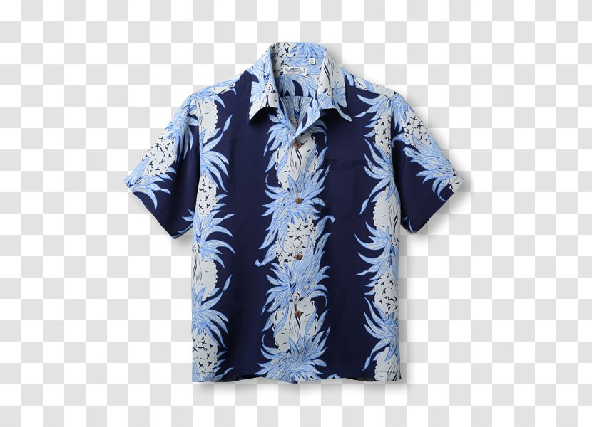 T-shirt Sleeve Blouse Collar - Tshirt - Pineapple Border Transparent PNG